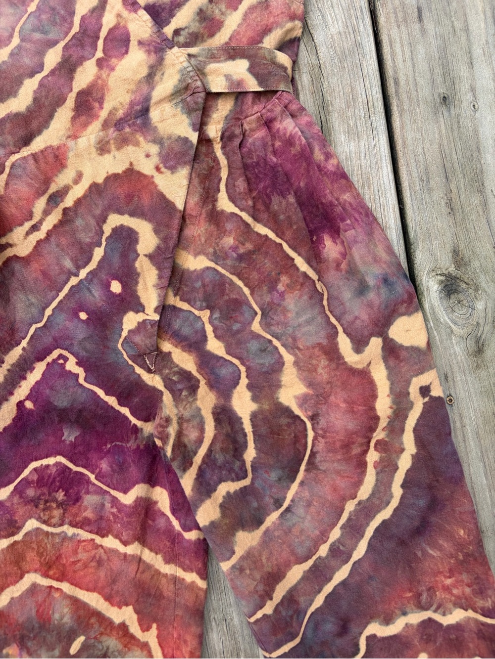notPERFECTLINEN Ice Dyed Margaret Wrap Jumpsuit - Picture 3 of 11